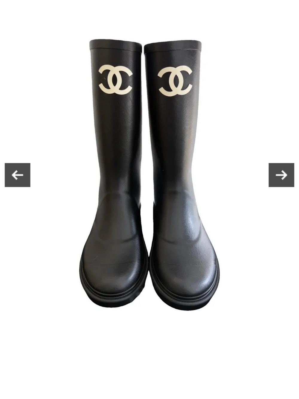 Chanel CC Rubber Rain Boot